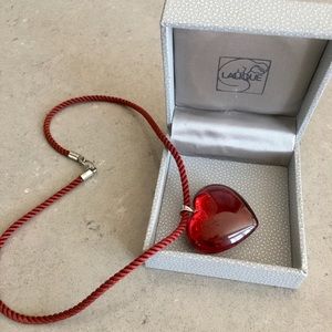 Lalique heart pendant crystal
